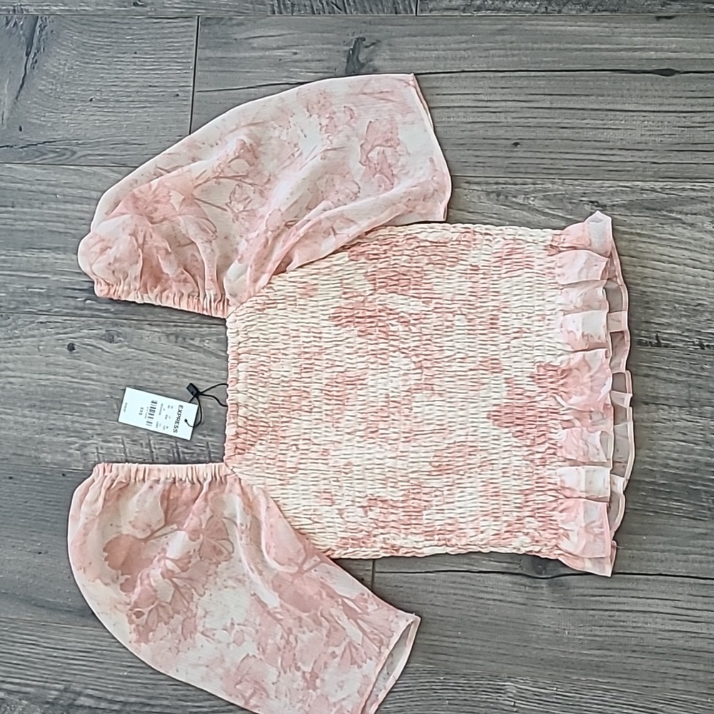 Pink Ribbed Blouse - Picture 5 of 9